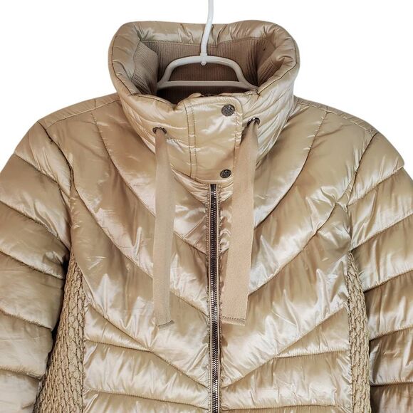 Bernardo Water Resistant Full Zip Packable Puffer Jacket Coat Taupe Medium - Picture 2 of 15